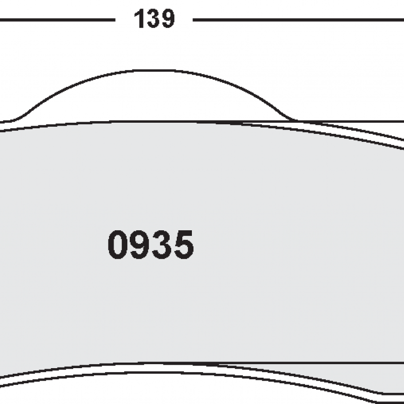 Fast road / track day compound. Street brake pads - Ford / Lincoln
rear brake pad